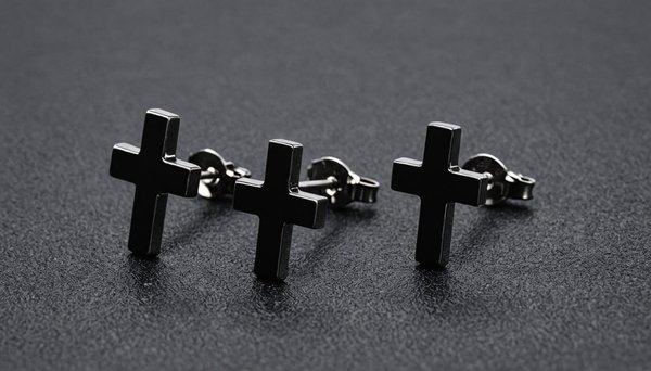 Stylish black cross earrings for men: faith meets fashion